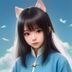小鱼，产品体验研究员，正在手机上测试色猫App移动端功能，年轻女性专注表情
